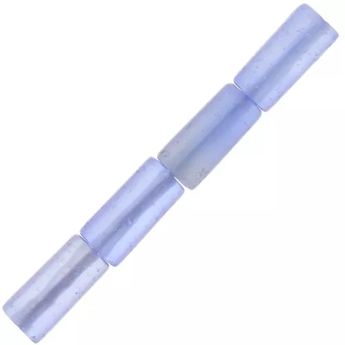 Cuentas de tubo de piedras preciosas de colores 10x5 mm - Ágata azul x5