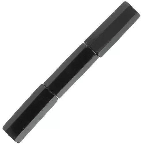 Cuentas de tubo de piedra preciosa facetada 15x5 mm - Ónix negro x5