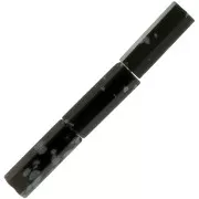 Cuentas tubos facettées de piedra gema 15x5 mm - Obsidienne mouchetée x5