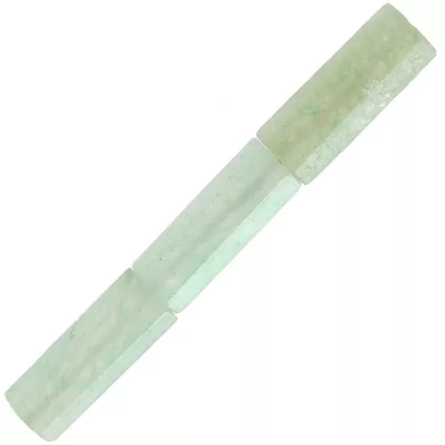 Cuentas tubos facettées de piedra gema 15x5 mm - Aventurine x5