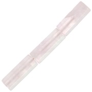 Cuentas de tubo de piedra preciosa facetada 15x5 mm - Cuarzo rosa x5|raw }}