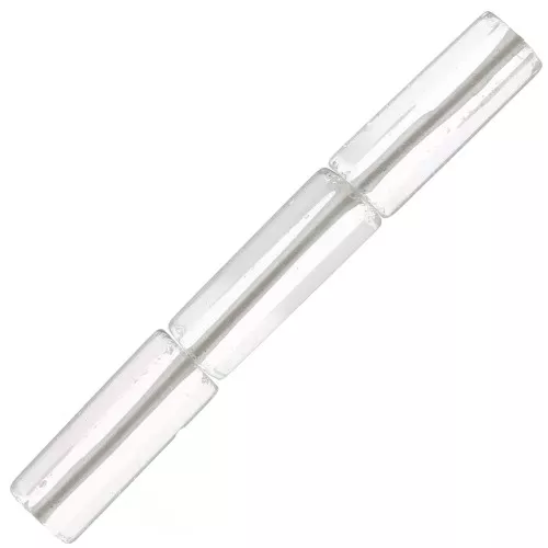 Perlas de tubo facetadas de 15x5 mm - Cristal de roca x5