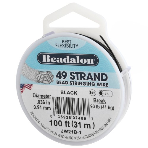 Hilo de Acero 49 hebras 0.91 mm Negro x31 m