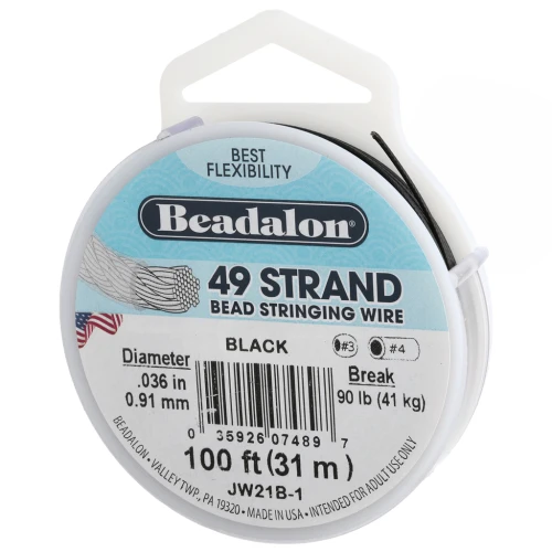 Hilo de Acero 49 hebras 0.91 mm Negro x31 m
