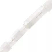 Cuentas de tubo de piedra preciosa facetada 15x5 mm - Piedra de luna x5