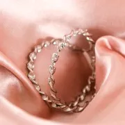 Aros retorcidos 50 mm - Oro x2