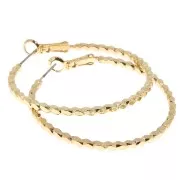 Pendientes de aro efecto lima 42 mm - Oro x2