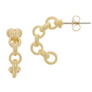 Pendientes con efecto de cadena 20 mm - Oro x2|raw }}