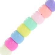 Cuentas con agujeros grandes - Cuentas Pony - 9x6 mm Multicolor Pastel x50|raw }}