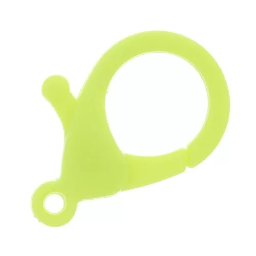 Cierre mosquetón 25 mm - Verde fluorescente x1