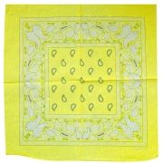 Pañuelo 100% algodón - Cachemira - Amarillo Fluo x1