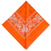 Naranja vivo - Pañuelo 100% algodón - Cachemira - Naranja fluorescente x1 Pañuelo 100% algodón - Cachemira - Naranja fluorescente x1