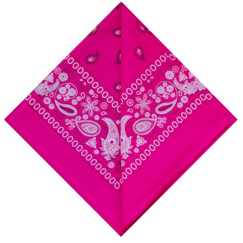 Pañuelo 100% algodón - Cachemira - Rosa Brillante x1