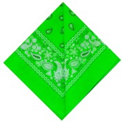 Verde vivo - Bandana 100% algodón paisley - 53 x 53cm - Verde Fluo x1 Bandana 100% algodón paisley - 53 x 53cm - Verde Fluo x1