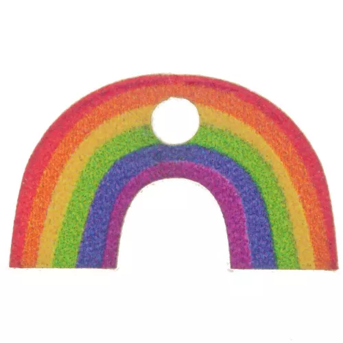 Charm de plexiglás arco iris 8x13 mm - Multicolor x1