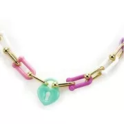 Cadena de fantasía de 9 mm - Oro x1m