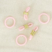 Anillos de silicona para clips de gafas - Rosa x10