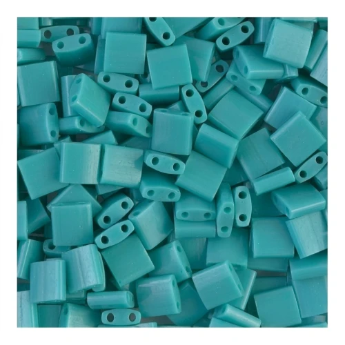 Miyuki Tila Beads 5x5x1.9 mm TL-0412 - Op Turquoise Green x10g