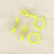 Anillos de silicona para clips de gafas - Amarillo x10