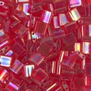 Miyuki Tila Beads 5x5x1.9 mm TL-0254 - Transparent Red AB x10g|raw }}