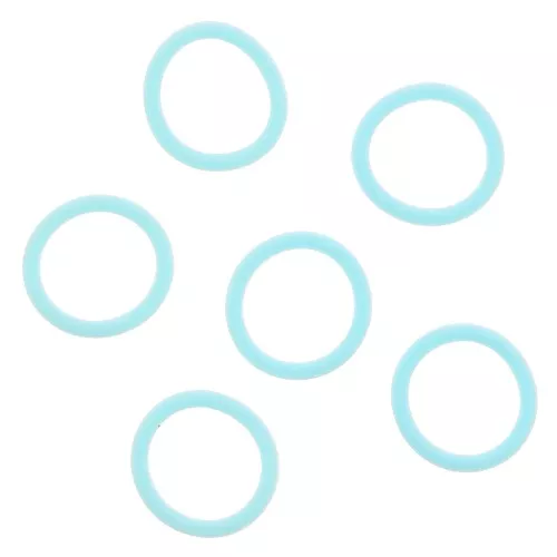 Anillos de silicona para clips de gafas - Azul turquesa x10
