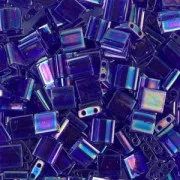 Miyuki Tila Beads 5x5x1.9 mm TL-0177 - Transparent Cobalt AB x10g