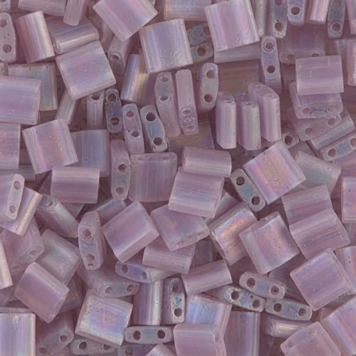 Miyuki Tila Beads 5x5x1.9 mm TL-0142FR - TMat Tr Smoky Amethyst AB