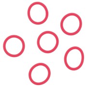 Anillos de silicona para clips de gafas - Rojo x10|raw }}