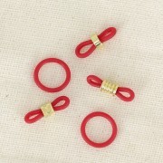 Anillos de silicona para clips de gafas - Rojo x10