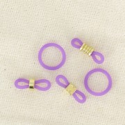 Anillos de silicona para clips de gafas - Morado x10