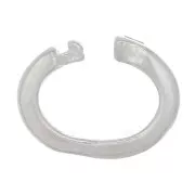 Anillos de cierre ovalados 5,5x4x1,2 mm en plata 925 x4