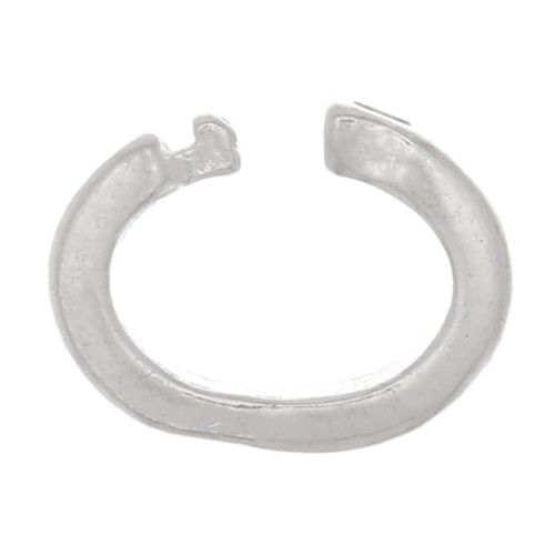 Anillos de cierre ovalados 5,5x4x1,2 mm en plata 925 x4