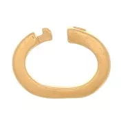 Anillos de cierre ovalados chapados en oro de 3 micras 5,5x4x1,2 mm x4