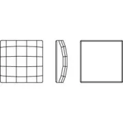 Cabochon PureCrystal 2493 cuadrado 10 mm Crystal AB