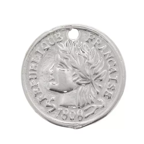 Moneda de la República Francesa 11 mm - Plata 925 x1