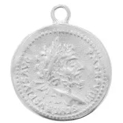 Colgante de moneda romana 24x20,5 mm - Chapado en plata fina x1