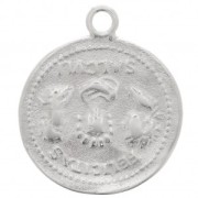 Colgante de moneda romana 24x20,5 mm - Chapado en plata fina x1