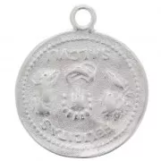 Colgante de moneda romana 24x20,5 mm - Chapado en plata fina x1