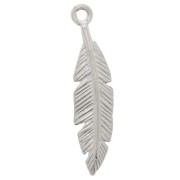 Colgante Pluma 24x6 mm - Plata 925 x1