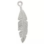 Colgante Pluma 24x6 mm - Plata 925 x1