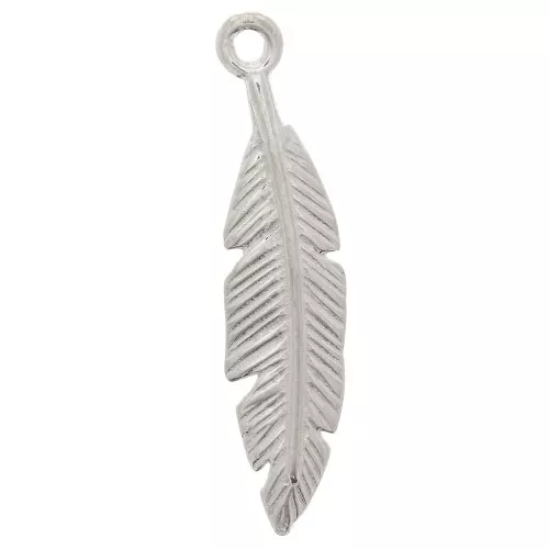 Colgante Pluma 24x6 mm - Plata 925 x1