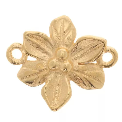 Espaciador de flor 15x13 mm - Dorado 3 micras x1