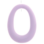 Colgante de ovale hueca en resina opaca 44x33 mm - Lavanda x1|raw }}