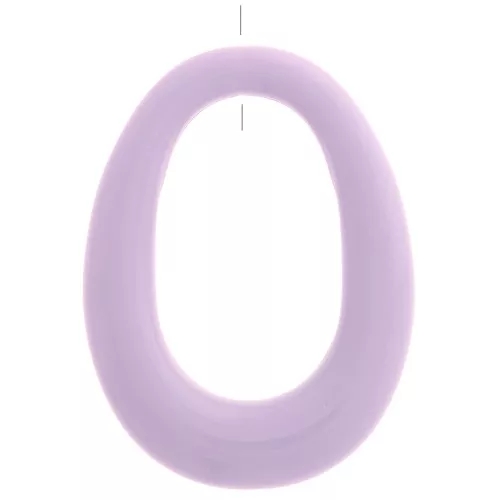 Colgante de ovale hueca en resina opaca 44x33 mm - Lavanda x1