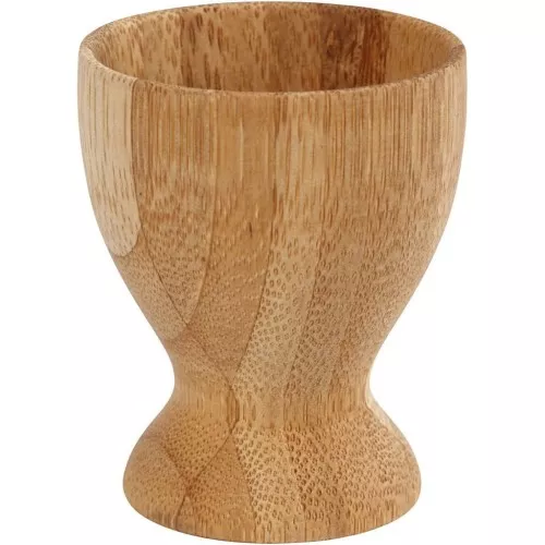 Huevera de bambú 60x48 mm para decorar y personalizar x1