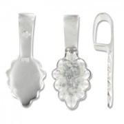 Enganche colgante para pegar 24 mm Plata 925 x1