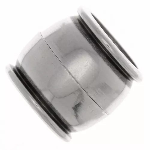 Cierre magnético 15x14 mm para cordón de 10 mm - Plateado antiguo x1