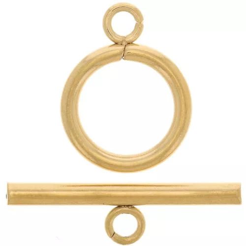Cierre en T de 14 mm para pulsera o collar en acero inoxidable 304L  Oro x1