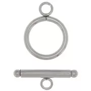 Cierre en T de acero inoxidable para pulsera o collar de 14 mm x1