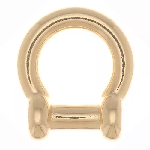 Colgante cierre de manila estilo intercalario 20x18 mm - Chapado en oro x1